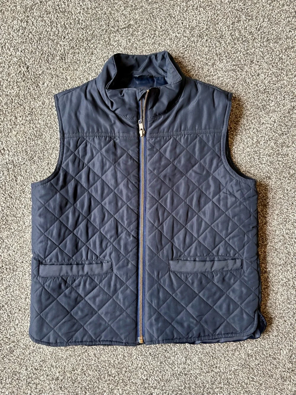 Crewcuts J Crew Kids Quilted Vest in Dark Navy Blue size 8